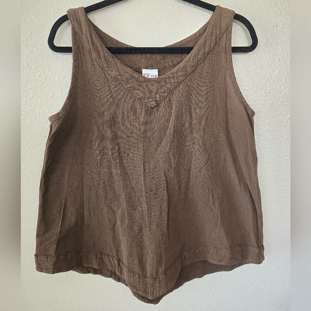 Oh My Gauze! Brown Sleeveless Julia Blouse